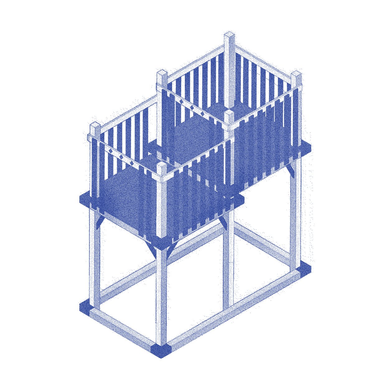 4×8 Split Level Deck – For Swing Sets