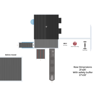 Ivory and Gray Custom Palace Playhouse Schematics